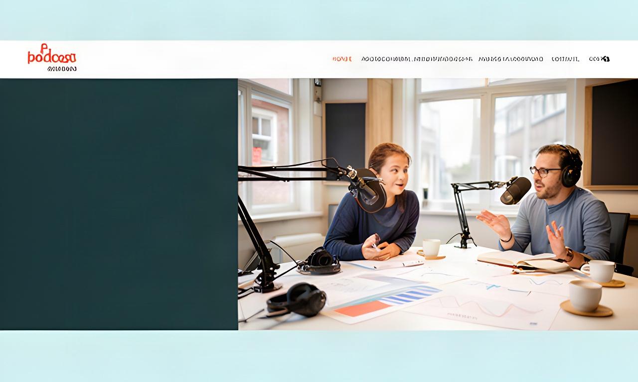 Twee podcastmakers bespreken economische grafieken in een lichte studio in Roermond